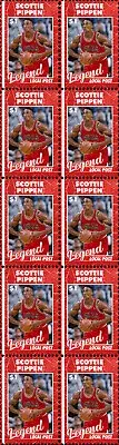 SCOTTIE PIPPEN BULLS BASKETBALL LEGEND MINT VIGNETTE STAMP STRIP OF 10 #2