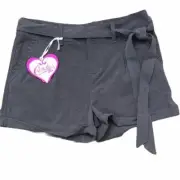 Candie's Girl Gray Belted Shorts Size 16 Polyester/Rayon/Spandex Blend