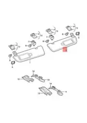 NEW VW TOUAREG CR7 DOUBLE SUN VISOR ATACAMA BEIGE 760857552S2WJ ORIGINAL