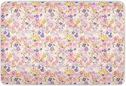 Colorful Floral Pattern Watercolor Diaper Mats Waterproof Washable Bed Wetting Pads Leakproof Quick Drying Pee Mats for Baby Toddler Children , 52" L x 34" W