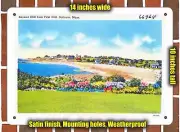 METAL SIGN - Massachusetts Postcard - Second Cliff From First Cliff, Scituate,