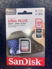 New Sandisk Ultra Plus 128 GB SDXC UHS-I Card - Up To 150 MB/s