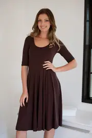 Hull 1/2 Sleeve Dress--MET-BOD1674-W14
