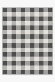 275' x 365' | Machine Washable Runner Rug | Kid & Pet Friendly | Indoor Rug | Buffalo Plaid Black & White Rug | Ruggable