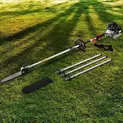 Giantz Pole Saw, 62cc Hedge Trimmer Brush Cutter Poles Tree Pruner Chainsaw Cordless Petrol Hand Power Chainsaws Home Garden Farm Whipper Snipper Tool Saws, with Extra Chains Spark Plug 12” Bar Black