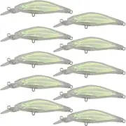 10PCS Unpainted Lure Blanks 5.15g 8.3cm with 4mm Free Fishing Eye Crankbait Baits Simulation Blank Body Clear Hard Baits Trout Salmon Minnow Lure Popper Lures Topwater Freshwater 4mm 8168