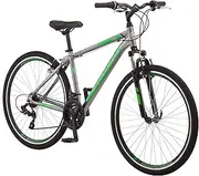 [Schwinn] GTX 1.0 Comfort Adult Hybrid Bike for Men and Women, Dual Sport Bicycle, 700c Wheels, 18-Inch Step-Over Aluminum Frame, 21-Speed Twist Shifters, Alloy Linear Pull Brakes, Grey