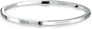 [Bling Jewelry] Personalized Plain Simple Round Square Flat Edge Layering Stacking Strong 2-3MM Shinny .925 Sterling Silver Bangle Bracelet Set For Women Teen Customizable