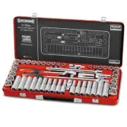 New Sidchrome 51pce 1/2" Drive Metric/AF Socket Set Torque PLUS SCMT14130