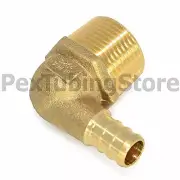 (25) 1/2" PEX x 3/4" Male NPT Threaded Elbows - Brass Crimp Fittings
