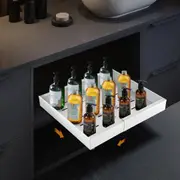 32-52cm White Pull Out Cabinet Organizer Slide Out Drawers Kitchen Pantry Bath Adjustable Expandable