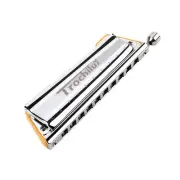 JDR Trochilus Chromatic Harmonica 10 Holes Chromonica Key of C Armonica Valve...
