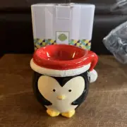 Scentsy Baby Tux Penguin Santa Hat Plug In Warmer Night Light in Box