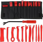 Swpeet12Pcs 12 Auto Trim Removal Tool Kit with Fastener Remover Assortment Kit, No-Scratch Pry Tool Kit Interior Door Panel Clip Fastener Removal for Car Vehicle Dash Audio Installer