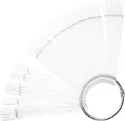 MUCKLILY 1Set Nail Art Color Cards Fan Shape Display Boards for Gel Polish Organizers for Nail Practice and Color Display at Home Salon Travel