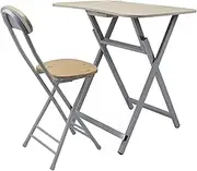 Folding Kids Study Desk and Chair Set with Drawer, Versatile Ecofriendly Home Learning Table and Chair for Children
