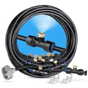 Misting Cooling System 59FT (18M) Misting Line + 20 Brass Mist Nozzles + Bras...