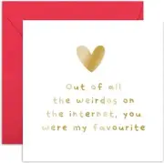 Old English Co. Funny Anniversary Card for Husband - 'Out of All The Weirdos'