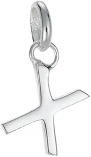 [KIRSTIN ASH] Sterling Silver Initial 'X' Charm Pendant