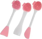 Gogogmee 3-piece Silicone Face Wash Set Exfoliating Brush Mask Applicator for Women Gentle Versatile