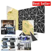 Premium Sound Absorbing Panels - 12 Pack Self-Adhesive 12x12 Foam for Studios
