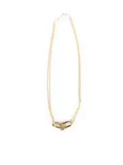 Gold 18kt Small Double Link Pendant