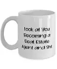 Best Real Estate Agent 11oz 15oz Mug Look At You Becoming A Real Estate Present