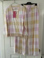 Peter Alexander Ladies Pink /Caramel Pyjama Set Medium
