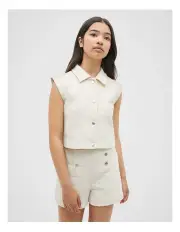 [Seed Heritage] Boucle Button Top in Marshmallow