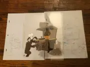 ANT AND THE AARDVARK PRODUCTION CEL HAND PAINTED W/ MATCHING PENCIL DRAWING