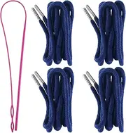 Drawstring Cords Replacement Drawstrings with Easy Threader for Sweatpants Shorts Pants Jackets Coats (Navy Blue)
