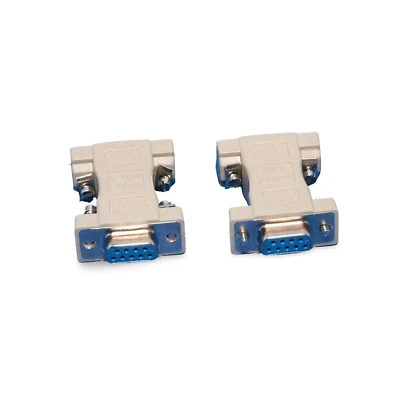 1in Null Modem Adapter DB9 Female to DB9 Female - Yellow-black