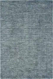 3x5 Dalyn Blue Tonal Wool Gabbeh Plush Solid Door Mat TT100 - Aprx 3' 6" x 5' 6"