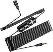 zolyet by-M1 Omnidirectional Wired Microphone 3.5mm Microphone Clip-Type Microphone for Laptop Mobile Phone Digital Camera Black
