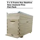 3 x 5 Frame Nuc Beehive Flat Pack Nucleus Bee Hive Beekeeping Frames Timber Pine