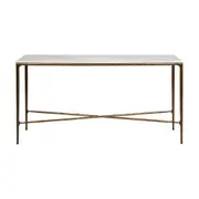 Heston Marble Console Table - Medium Brass