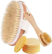 Dry Brushing Body Brush - Dry Brushing Bath Brush - Skin-Friendly Shower Scrubber, Face Scrubber Brushes for Home, Shower, Bathroom