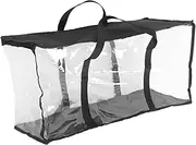 [DOITOOL] Transparent Book Storage Bag Large Capacity Portable Handheld Design for Travel School Office and Material Adult Book Bag