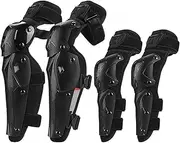 Motorcycle Knee Shin Guard Pads Motorcycle Knee Elbow Pads 4pcs Set Protective Gear Motorcycle Cycling Skateboard Anti-Fall Protector Equipment for Outdoor Sport Motocross Racing Knee Guards