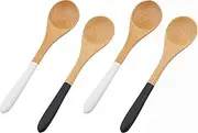 Davis & Waddell DTA0307 D&W-Taste Amhara Bamboo Dip Spoon Set/4, Natural/Black/White