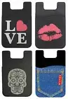 SMART WALLET PHONE CARD HEADPHONE CASH FLEXIBLE SILICONE HOLDER - 4 DESIGNS SAVE