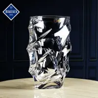 在飛比找樂天市場購物網優惠-捷克BOHEMIA水晶玻璃花瓶擺件客廳桌面家用玄關玫瑰花瓶水