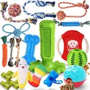 Chew Toys for Puppy, Teething,Boredom Pet Toothbrush Chew Squeaky Toys, 20-Pack