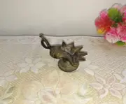 Sea Shell Design Oil Diya Brass Conch Vintage Lamp Candlelight Table Decor CA431