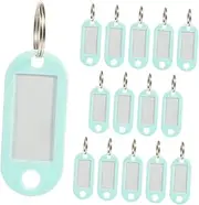 GAXIRE 15Pcs Key Label Tags with Window Convenient Keychain Name Tags for Organizing Keys Luggage and More for Homes Hotels and Offices