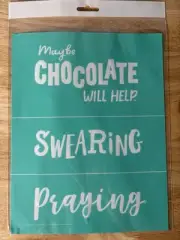 Chalk Couture Maybe Chocolate Size B Transfer Stencil 8x10 Retired