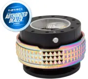NEW NRG QUICK RELEASE GEN 2.1 BLACK / NEOCHROME PYRAMID SRK-210BK-MC + HARDWARE