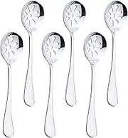 MOLUCKFU Small Serving Spoons Kitchenware Slotted Spoons Set Reusable Utensils for Fruit Salad Caviar Soup
