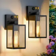 2 Pack Motion Sensor Outdoor Light Fixtures Wall Mount, Dusk to Dawn Front Po...