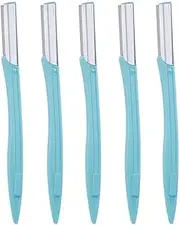 3/5/7Pc Eyebrow Razor Multipurpose Exfoliating Dermaplaning Makeup Tool Eye Brow Knife Face Hair Removal Blade Shaver(5pcs blue)